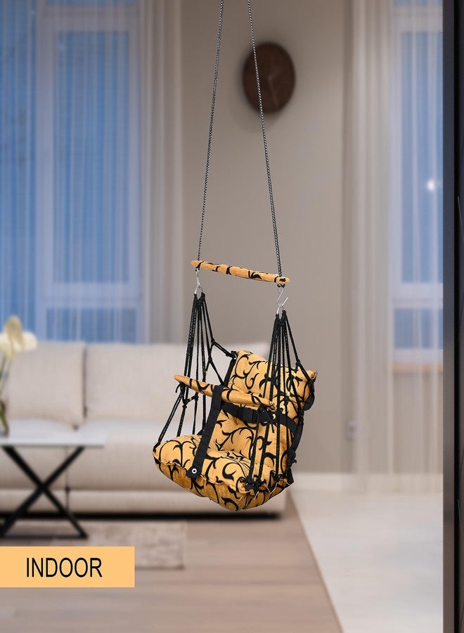 BOFFLE كرسي أرجوحة قطني للأطفال من بوفل، مناسب للأطفال من عمر 6 أشهر إلى سنتين، بسعة 15 كجم وحزام أمان (D) - Image 2